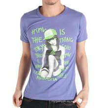 Diseño de Girl&#39;s Printing Fashion 100% Cotton Custom Men Tshirt